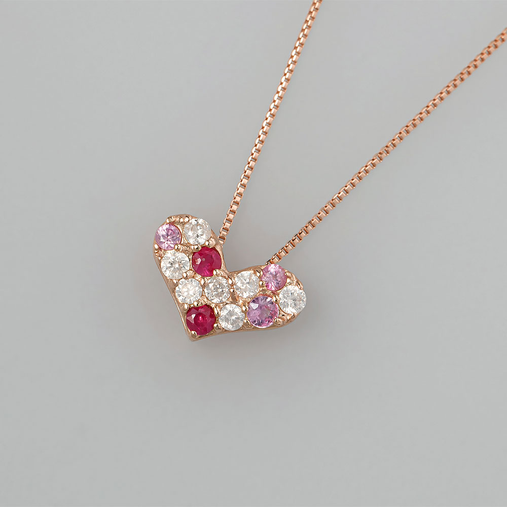 K18PG台ピンクサファイアルビーダイヤペンダント | 商品詳細 | 高島屋