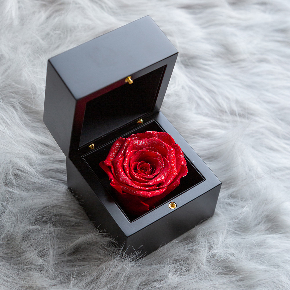プリザーブドフラワー ダイヤモンドローズ（M）ブライトレッド | 商品