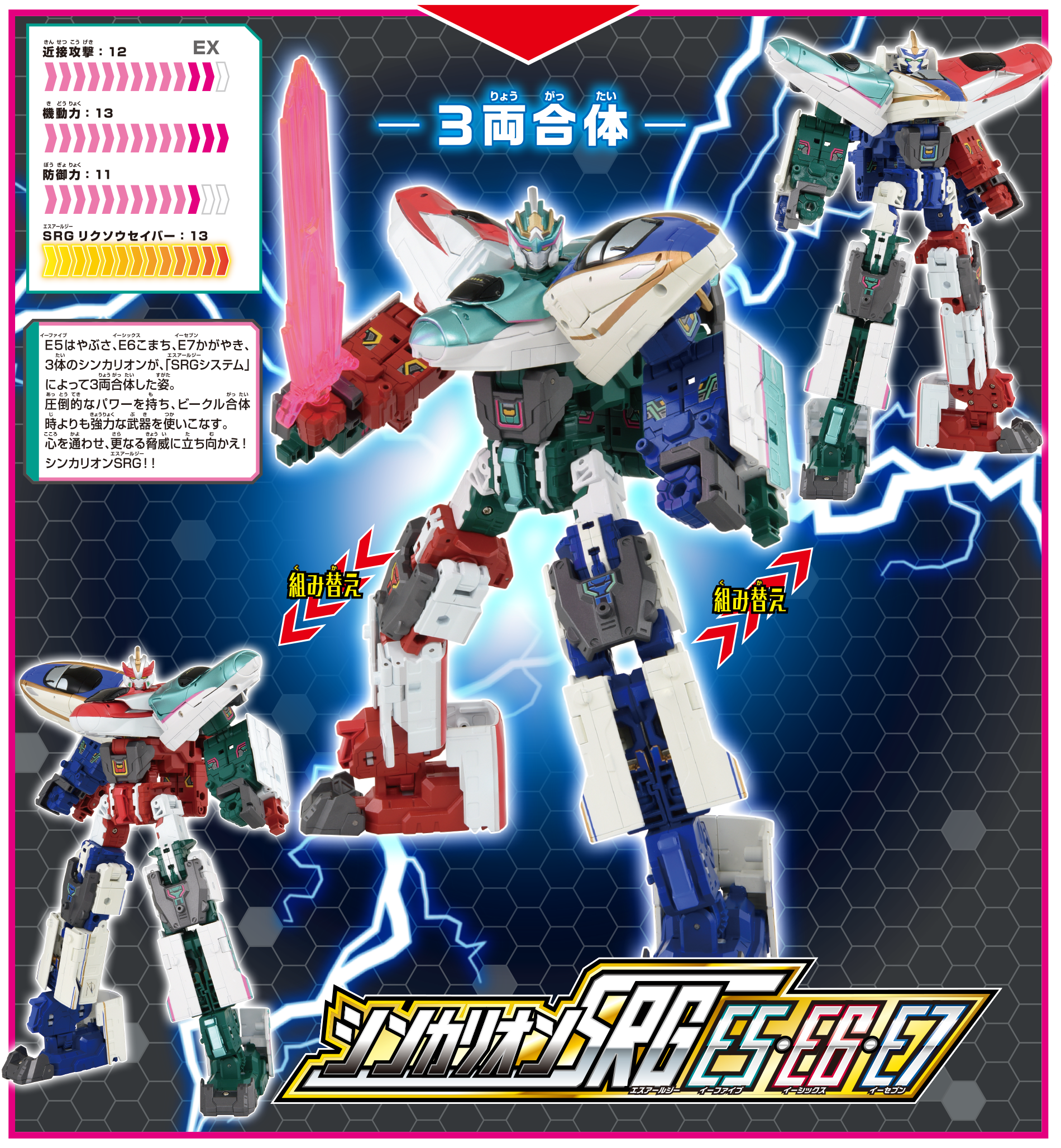 シンカリオン SRG E5・E6・E7 合体セット｜プラレール｜タカラトミー