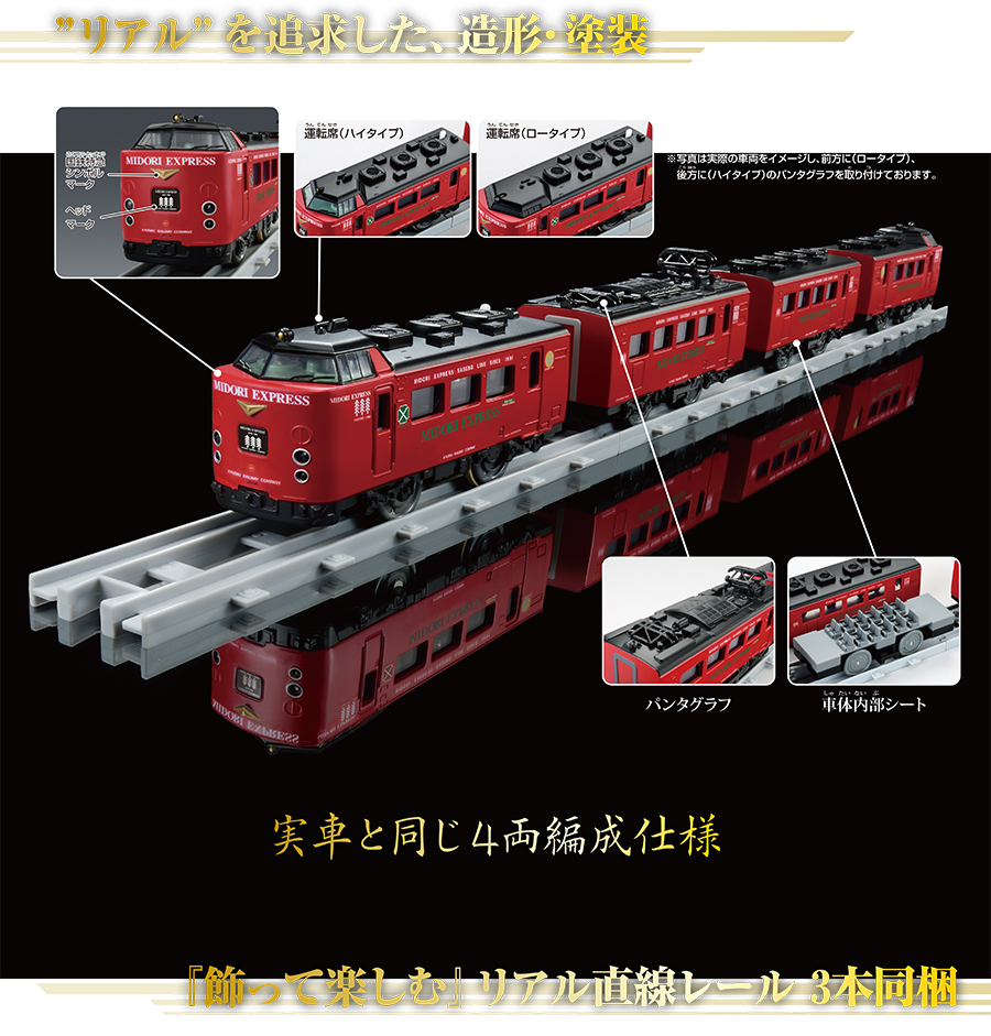 PLARAIL REAL CLASS｜485系特急電車（JR九州・みどりエクスプレス