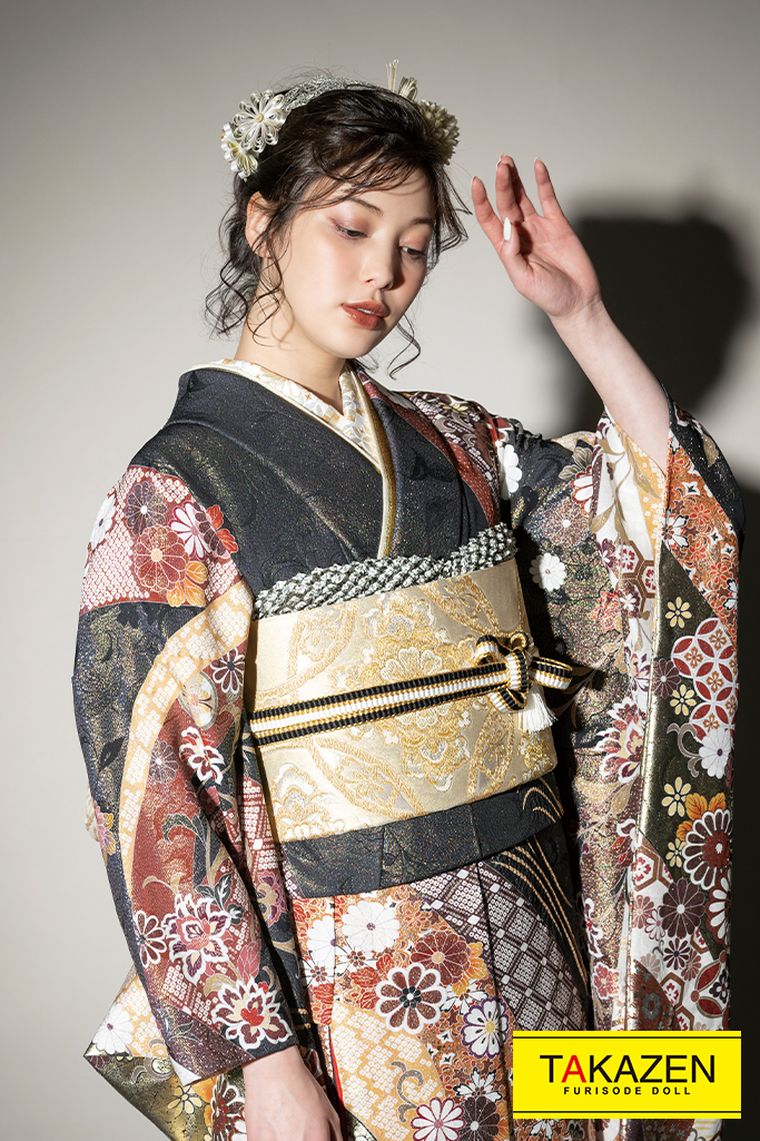 桂由美プレミアム 深緑 金駒刺繍 高級古典/華やか/シック/上品/可愛い