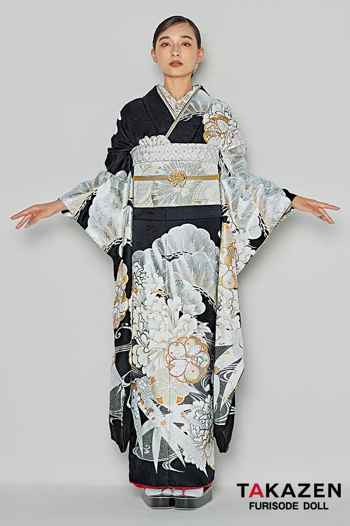 粋古典 黒/黒ベース 吉祥文様 大人っぽい 渋い かっこいい シック