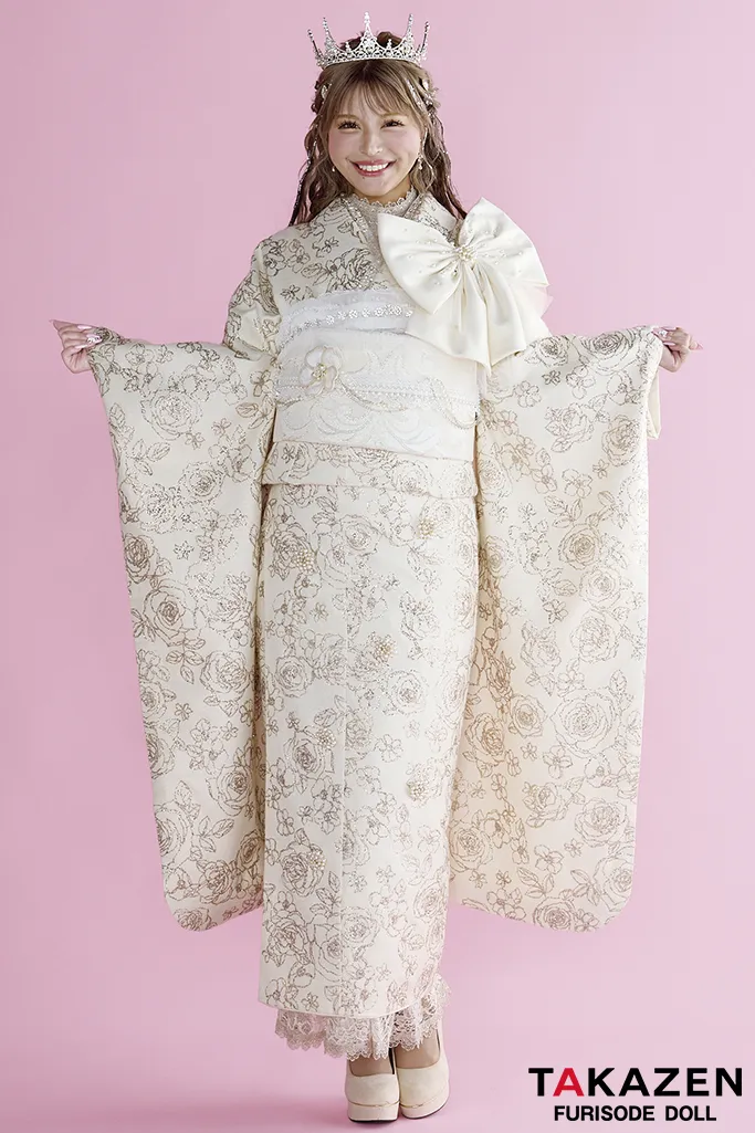 お値下げ中】さえら Akiakane ゴージャスなフリルお花飾り ドレス割烹