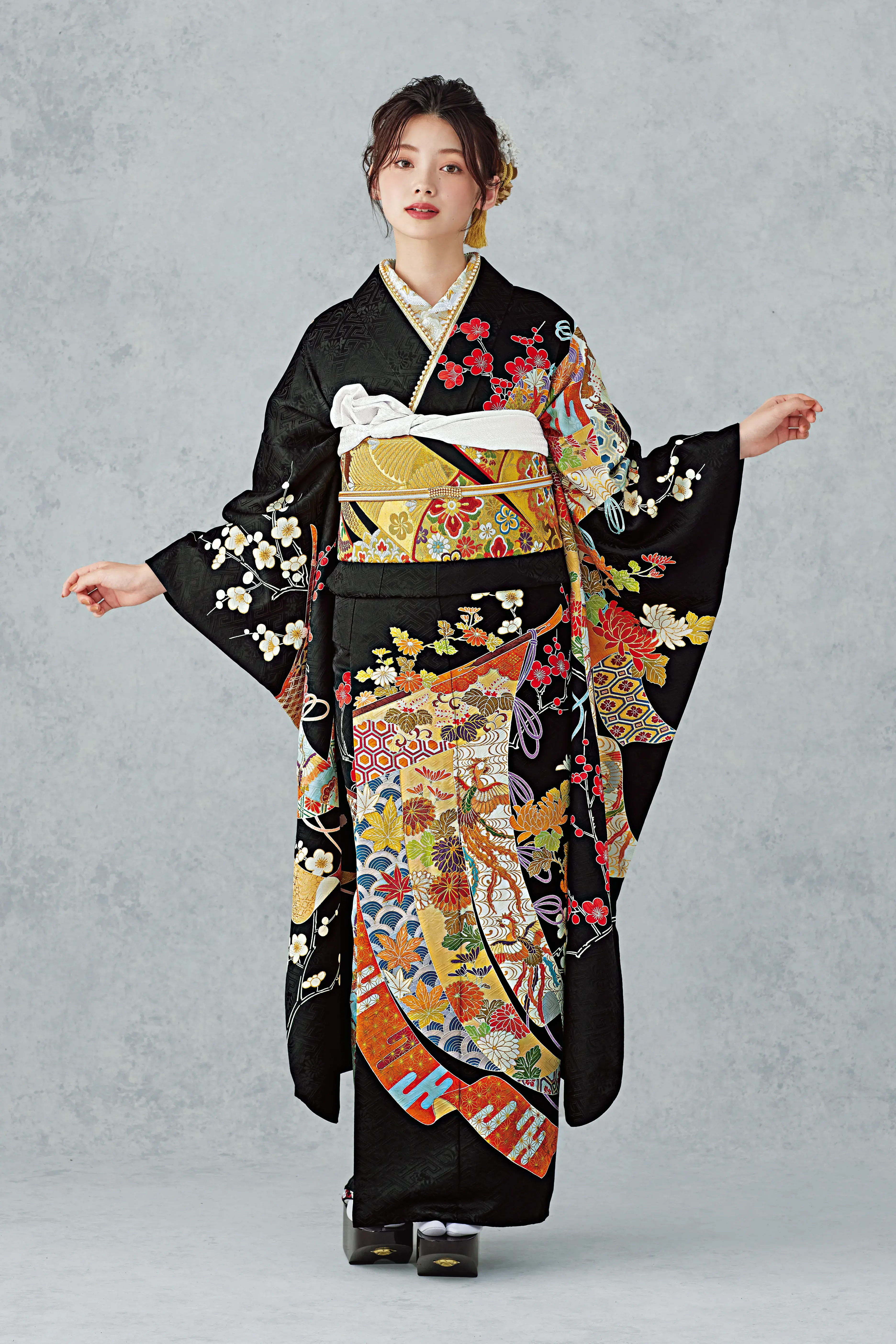 295【最終価格】翡翠色 金通し 落款辻ヶ花振袖6点フルセット成人式卒業