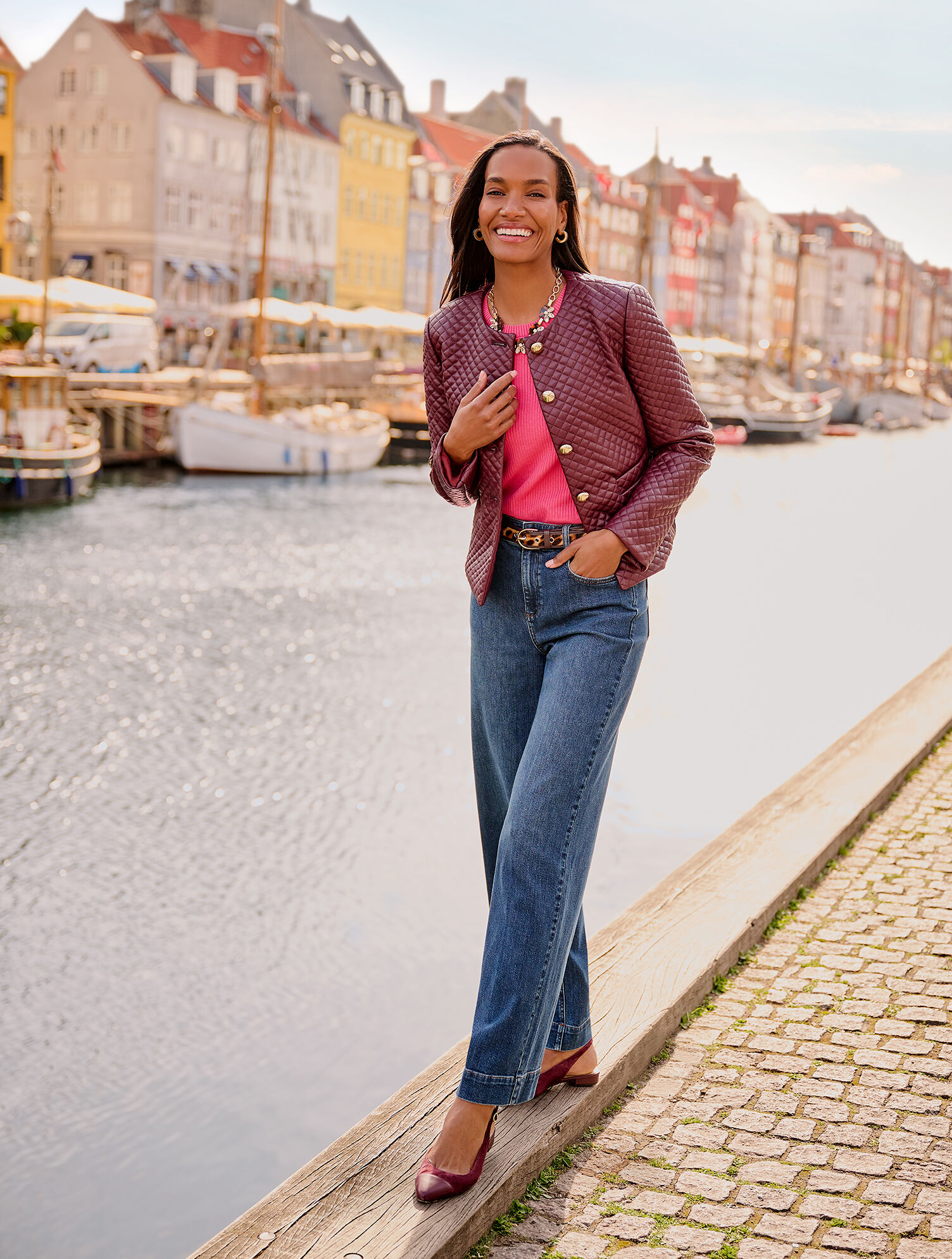 Edison Suede Nappa Slingback Flats | Talbots