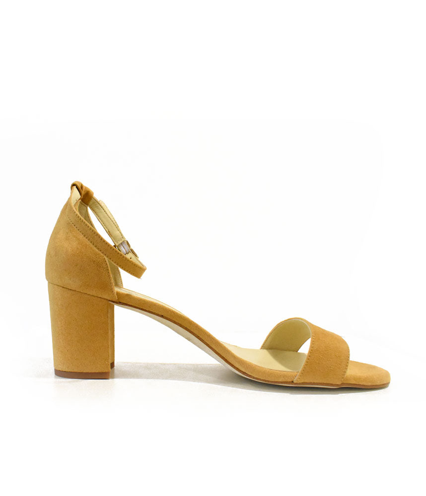 Cinderella Vegan Shoes - Sunshine Yellow Block Heels – Tall Size
