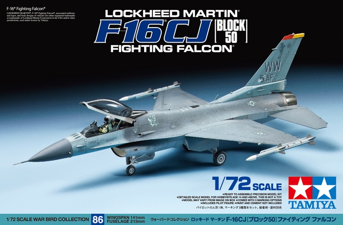 1/72 F-16 Cj Fighting Falcon Block 50 / Tamiya USA