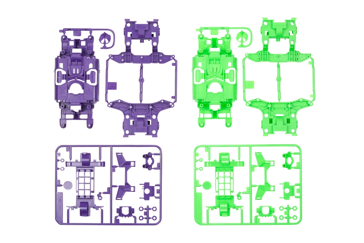 Tamiya 95234 JR MS Chassis Set Purple/Green / Tamiya USA