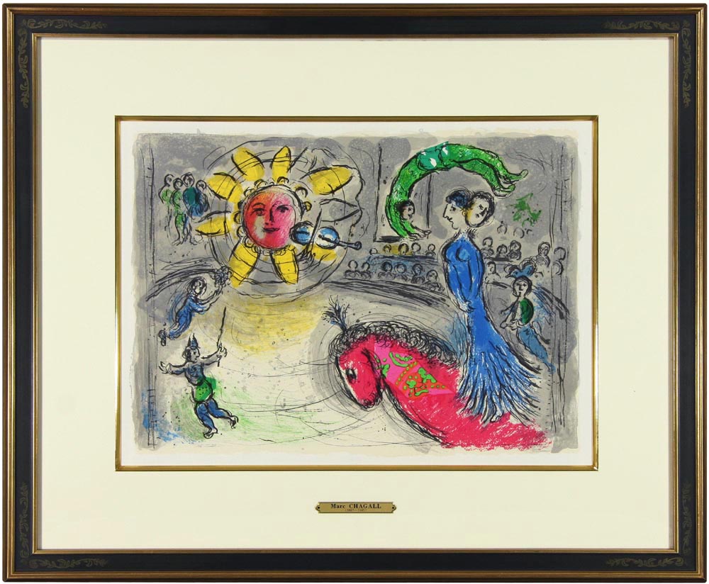 マルク・シャガール 「赤い馬と太陽」 Marc Chagall - 創業36年 美術品