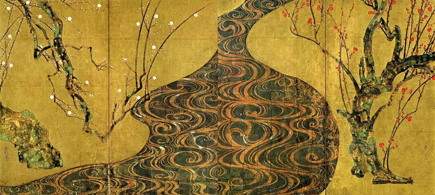 尾形光琳作『紅白梅図屏風』 | スタッフブログ | 京つけもの・味噌 田辺宗