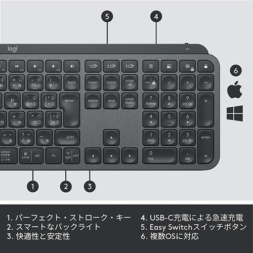 たのめーる】ロジクール MX KEYS ワイヤレスキーボード フォービジネス