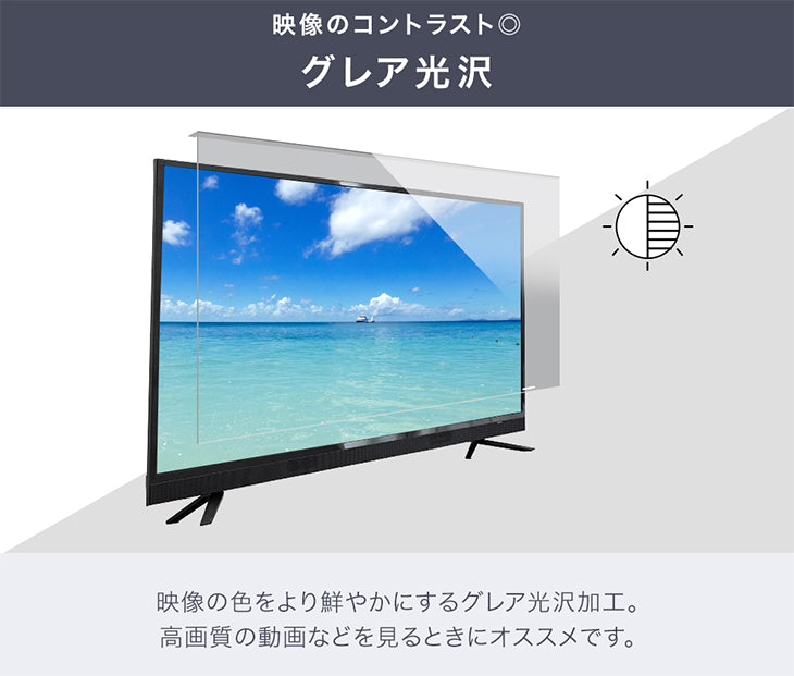 65インチ］ テレビ保護パネル カット率55.5％ 3mm厚 ブルーライト
