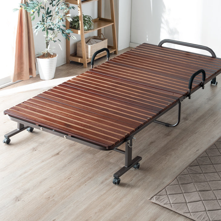 シングル] 折りたたみベッド 桐すのこ 33枚 キャスター付き *オリオン