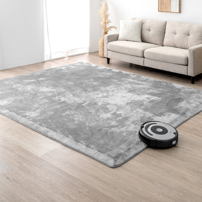 185×185］お掃除ロボ対応 ラグ 高反発 極厚50mm 防音 滑り止め付き