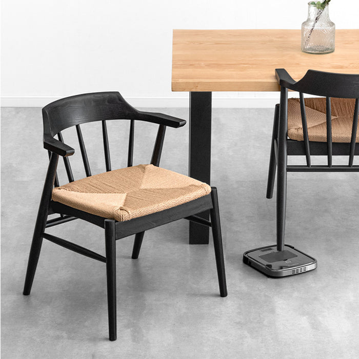 単脚］お掃除ロボット対応 ダイニングチェア 完成品 アッシュ