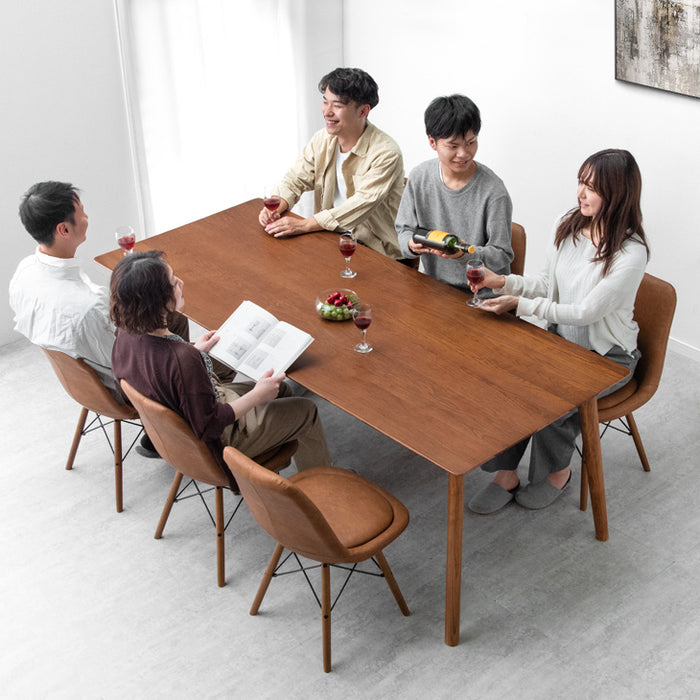 幅200］ダイニングテーブルセット 7点セット 6人掛け 天然木 アッシュ