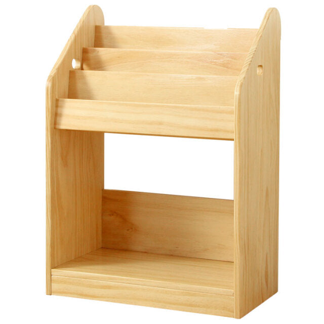 幅50cm］現役ママが考えた 絵本ラック 天然木 おもちゃ収納 完成品