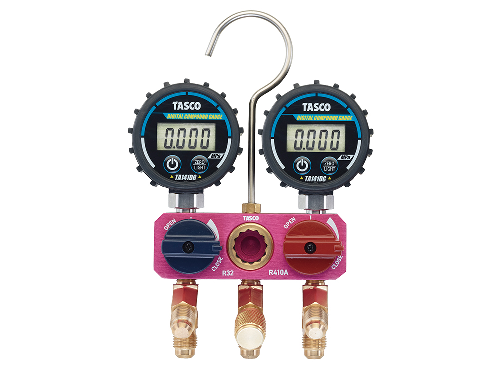 R410AR32用ミニボールバルブ式デジタルゲージマニホールドキット