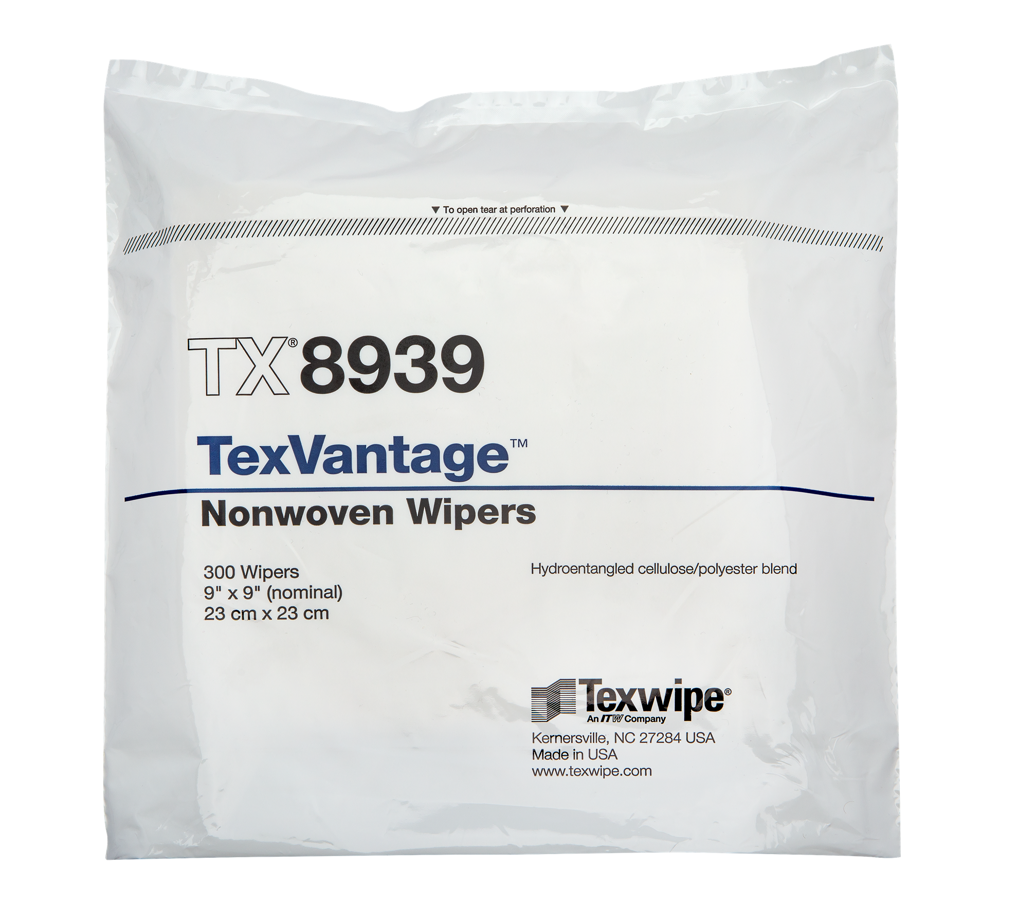 Texwipe. TexVantage™ TX8939 Dry Nonwoven Cleanroom Wipers, Non