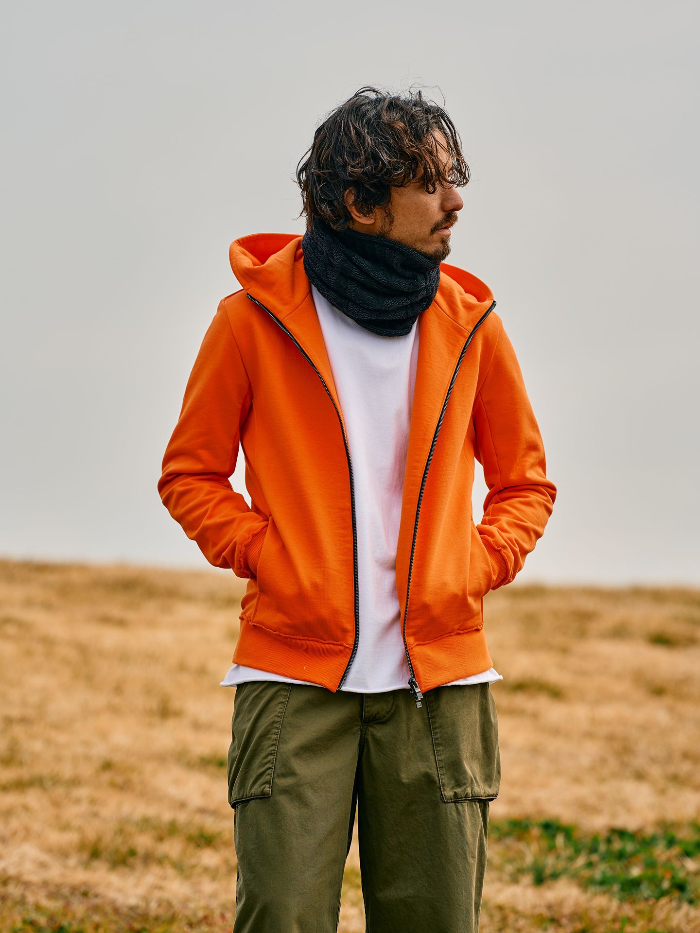 wjk - 【予約品】 basic zip-up parka / パーカー / オレンジ | BRYAN