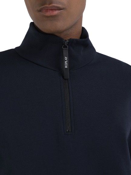 REPLAY - ジップハイネックスウェット / ブルー | BRYAN