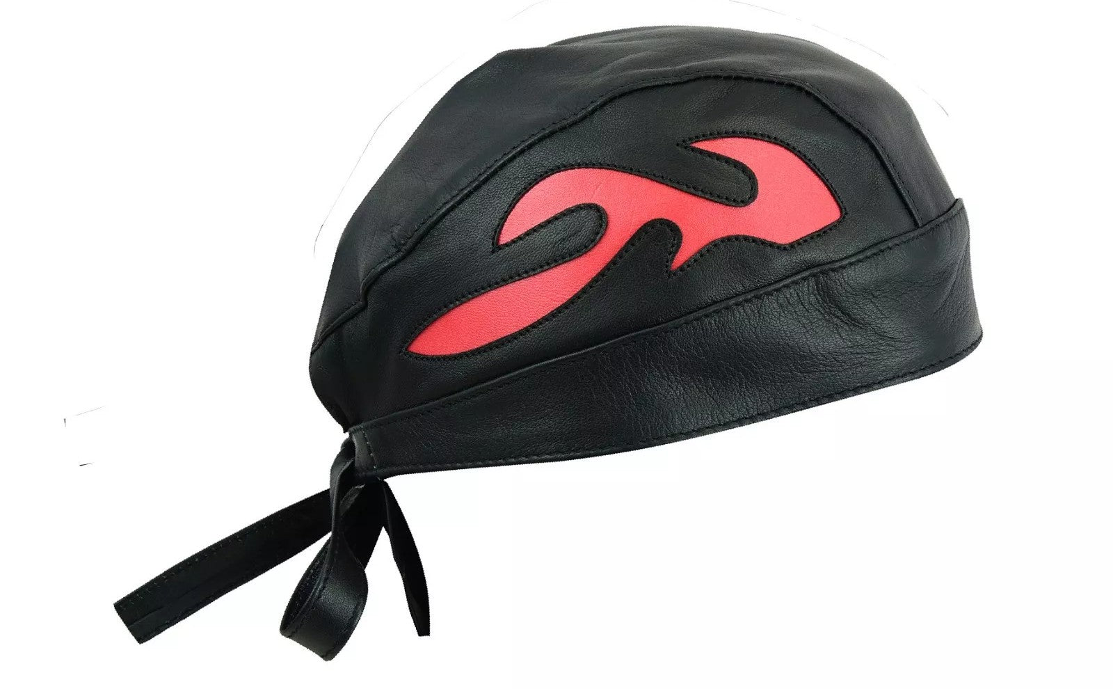 Vance AC7 Motorcycle Biker Leather Skull Cap Du Rag Bandana - Team