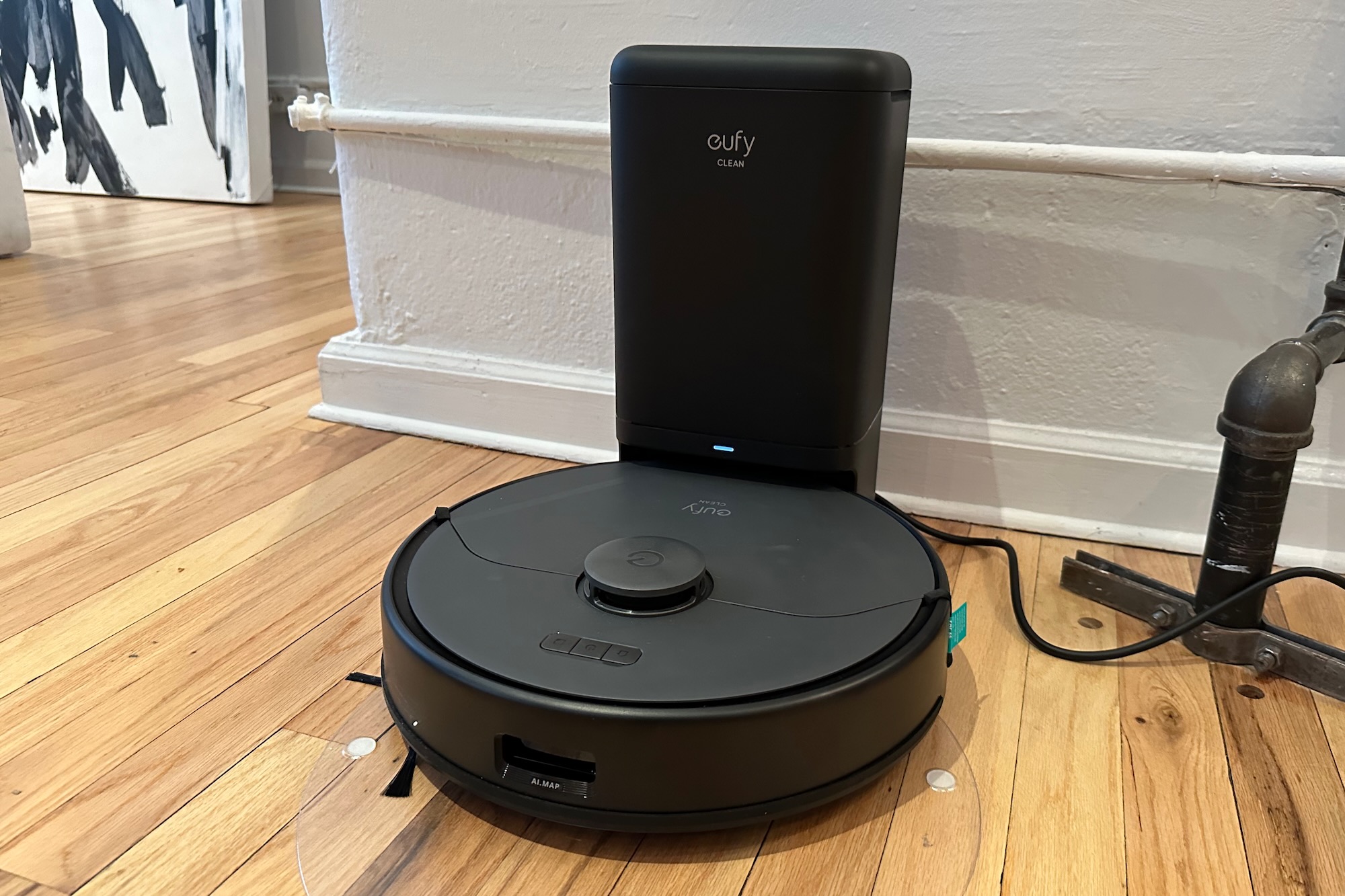 Eufy's X8 Pro robot vacuum cleans the hair off its own brush