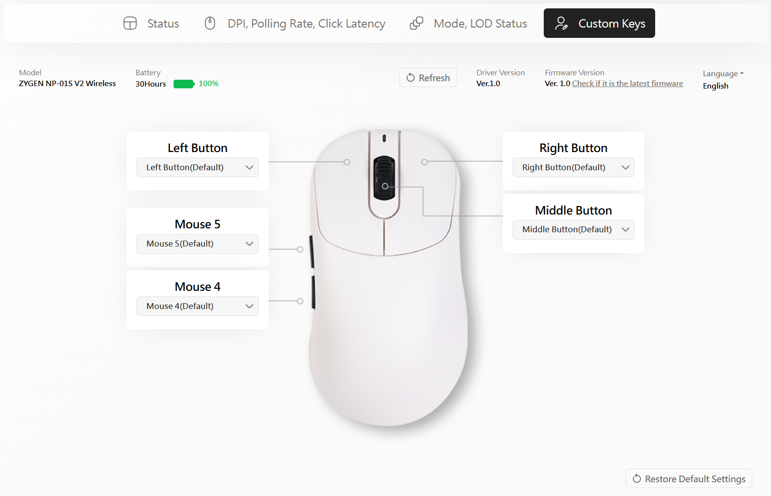 VAXEE Zygen NP-01S V2 Wireless Review - Software, On-device
