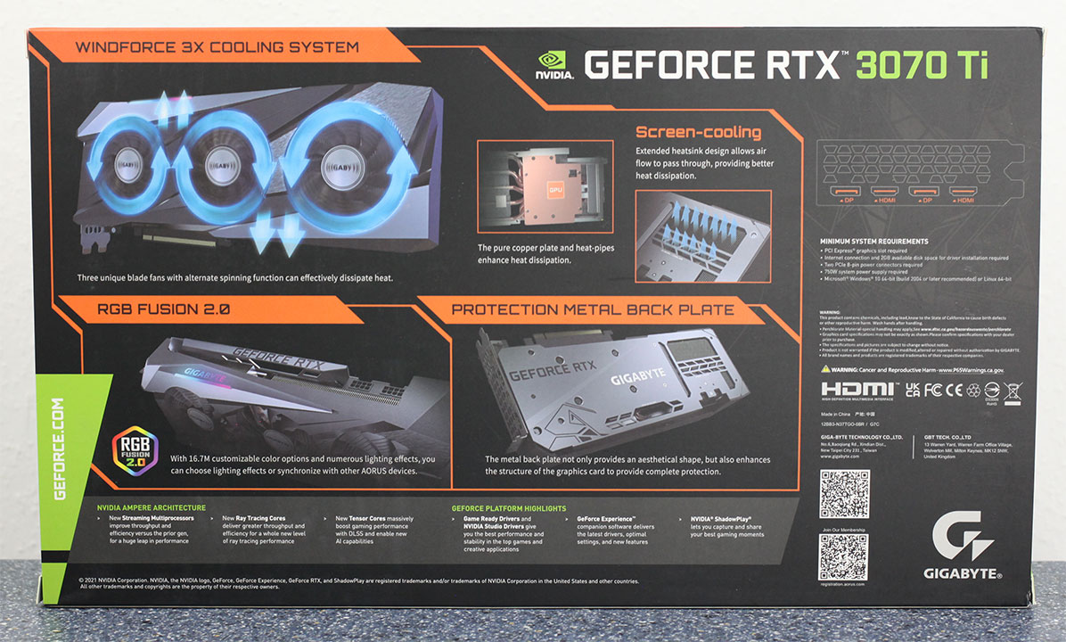 Gigabyte GeForce RTX 3070 Ti Gaming OC Review - Pictures