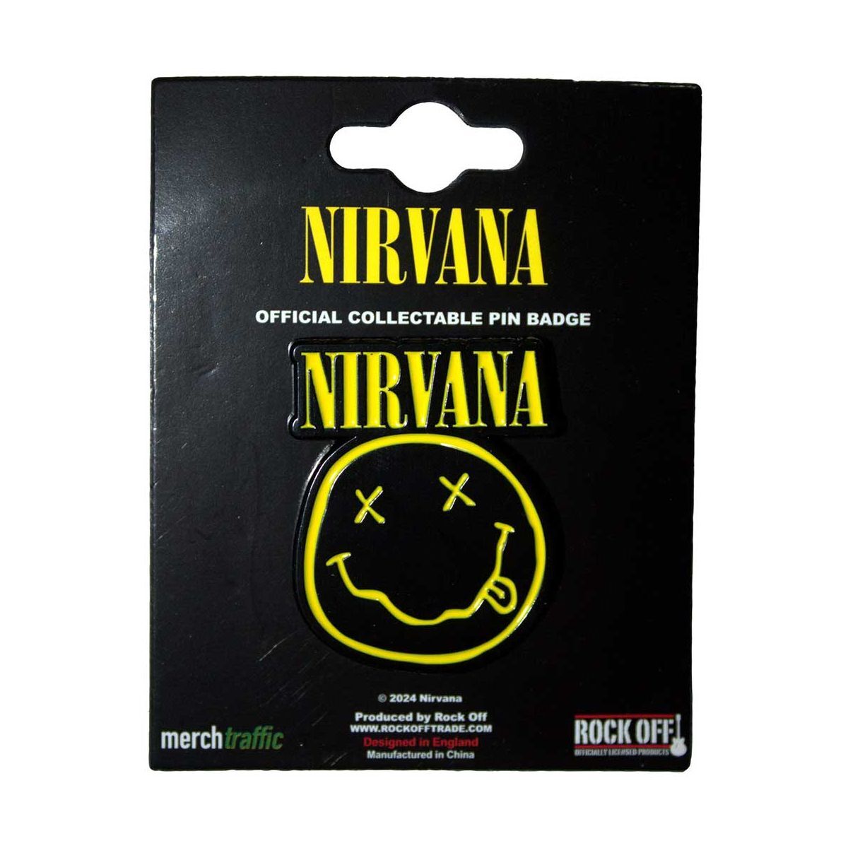 Nirvana メタルピンバッジ ニルヴァーナ Logo & Face - バンドTシャツ