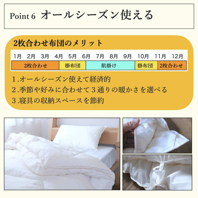 ミクロガード® スタンダード×エアーフレイク® 2枚合わせの掛布団｜寝具