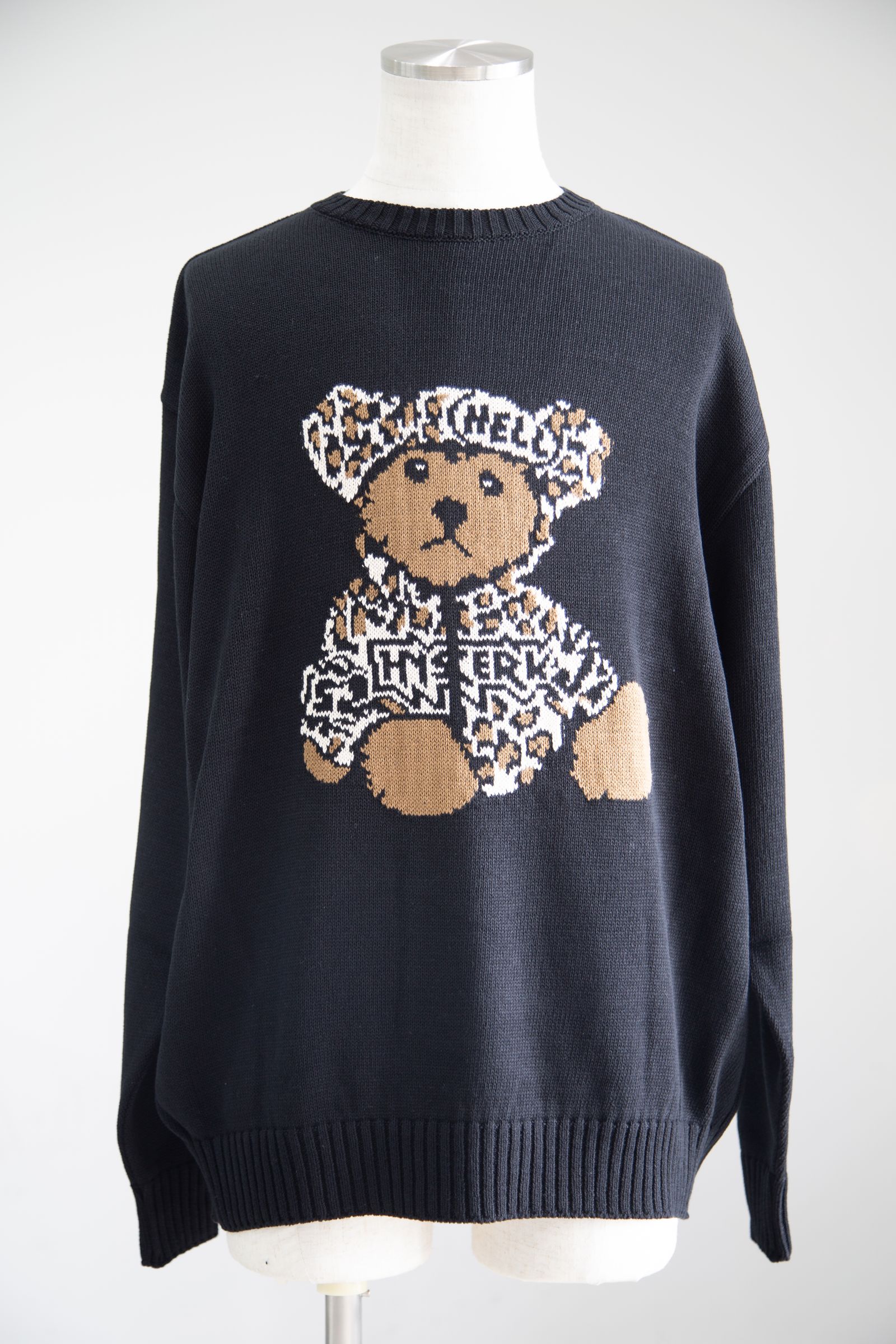 HYSTERIC GLAMOUR - BEAR PANTHERジャカード セーター / ブラック | Tempt