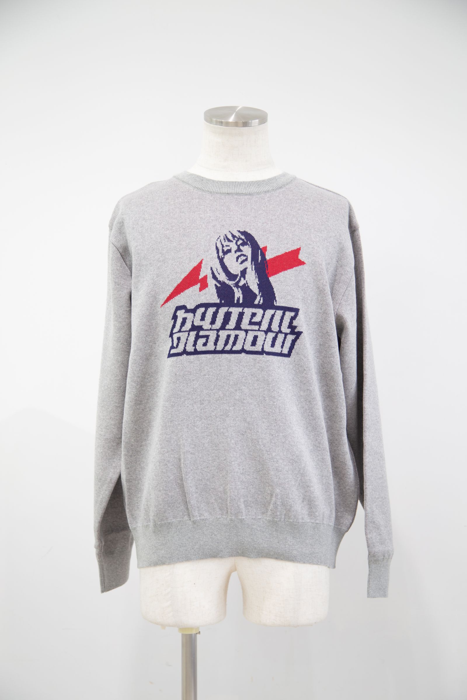 HYSTERIC GLAMOUR - AREA HGジャカート セーター / グレー | Tempt