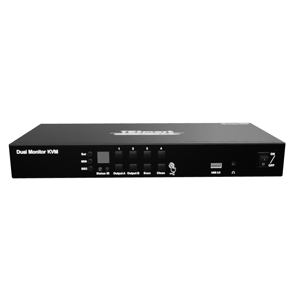4 Port Dual Monitor KVM Switch Kit DP 4K60Hz with EDID PKS0802A10