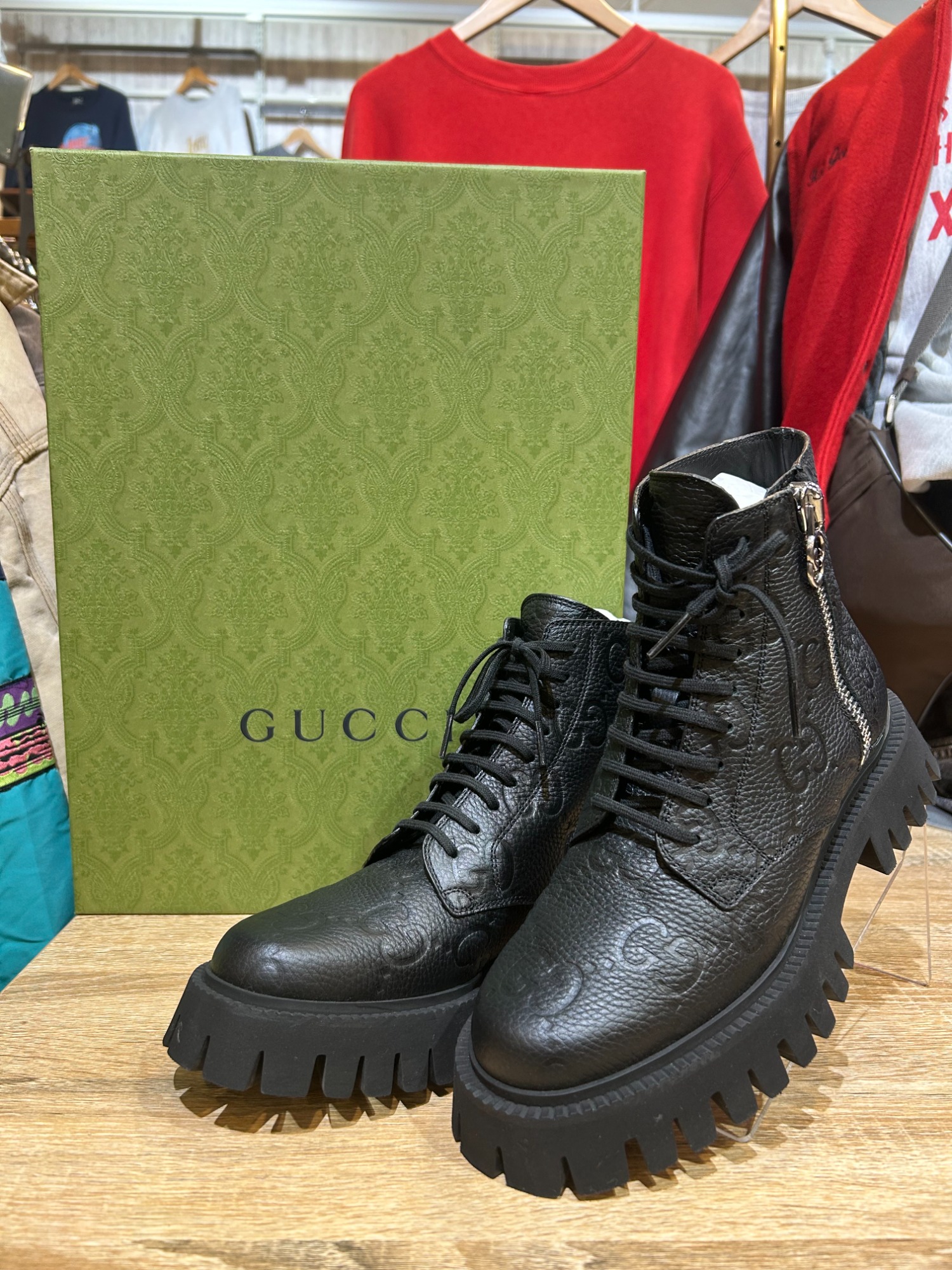 GUCCI / グッチ】より GG leather boots(レザー ブーツ) が入荷致し