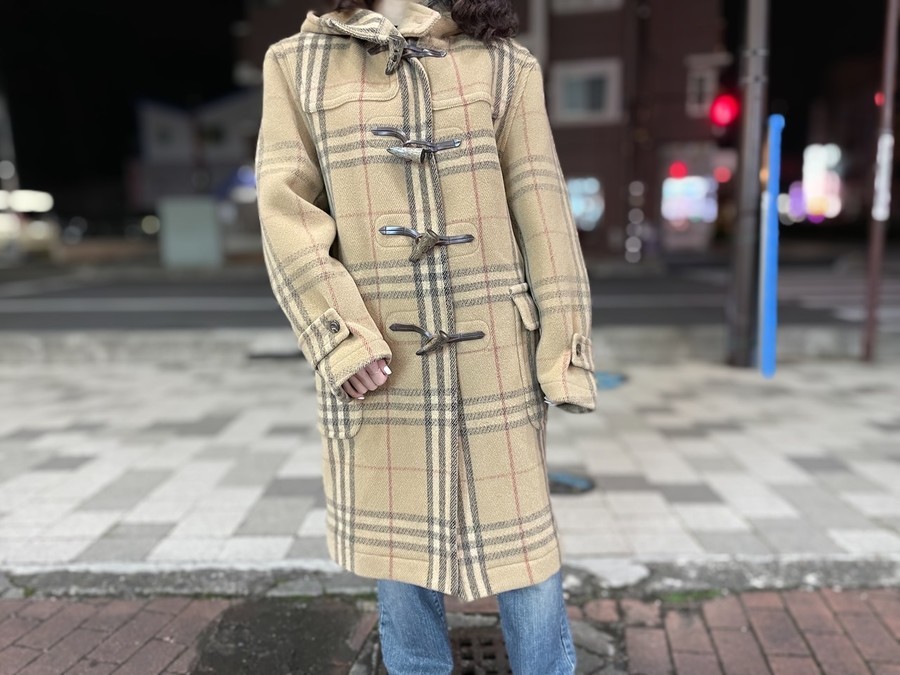 バーバリーロンドン ロングダッフルコート 緑 40 トグルボタン ノバ