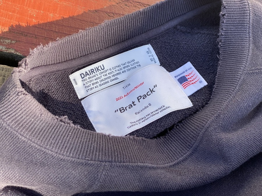 DAIRIKU/ダイリク】より21AWダメージスウェットが買取入荷致しました