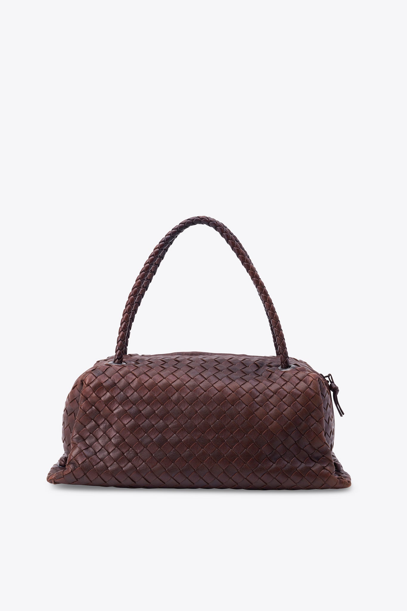Bottega Veneta Brown Intrecciato Leather Shoulder Bag – The Hosta