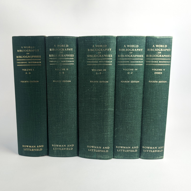 A World Bibliography of Bibliographies (5 Volumes) - The Book