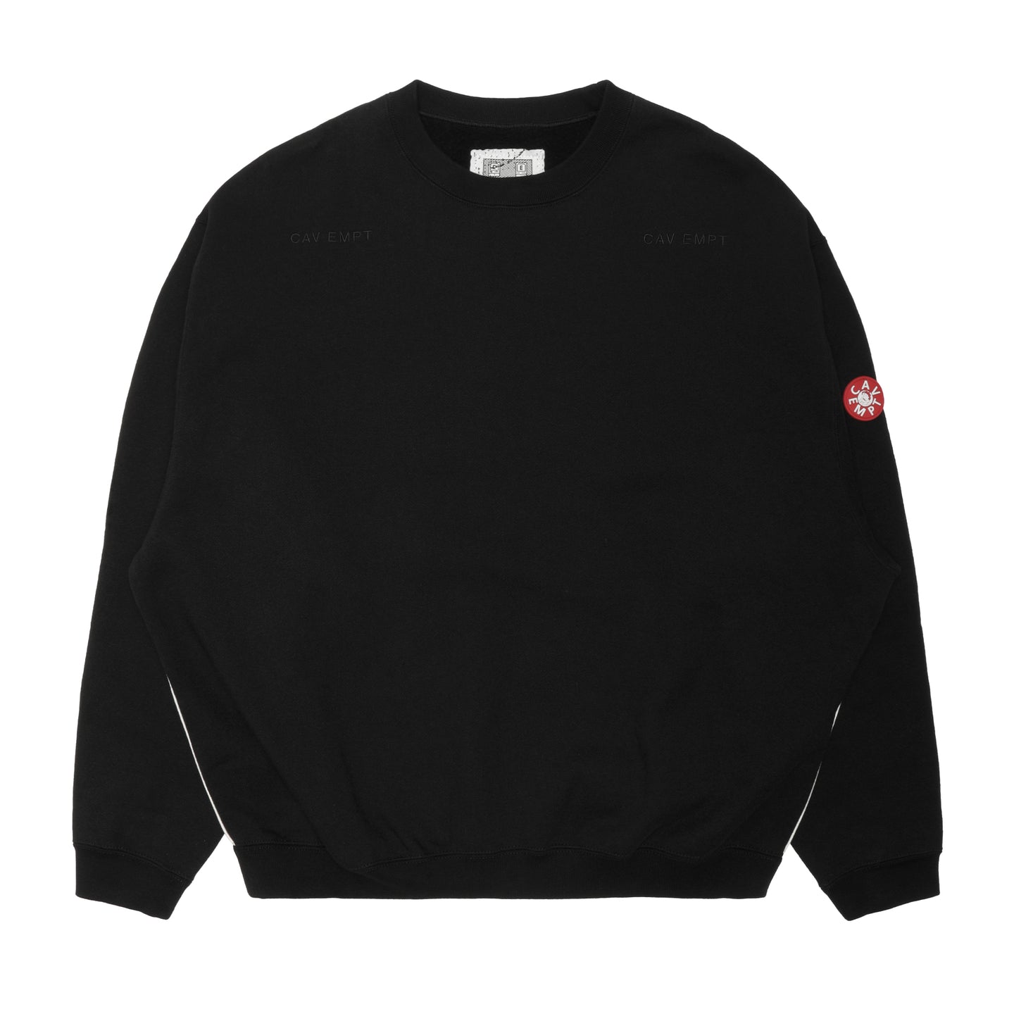 CES28CS12] Cav Empt Solid Loose Crewneck (Black) – The Darkside