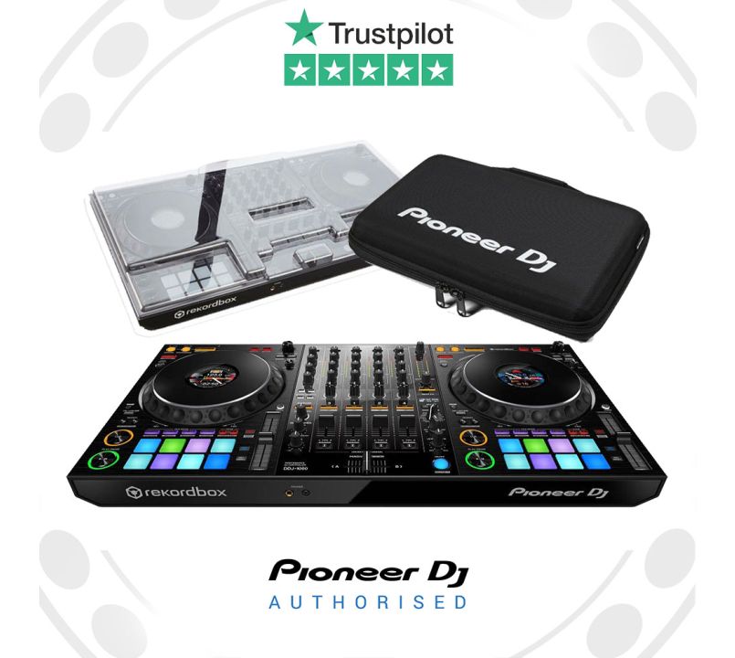Pioneer DJ DDJ-1000, Decksaver Cover, and Carry Bag Package Deal
