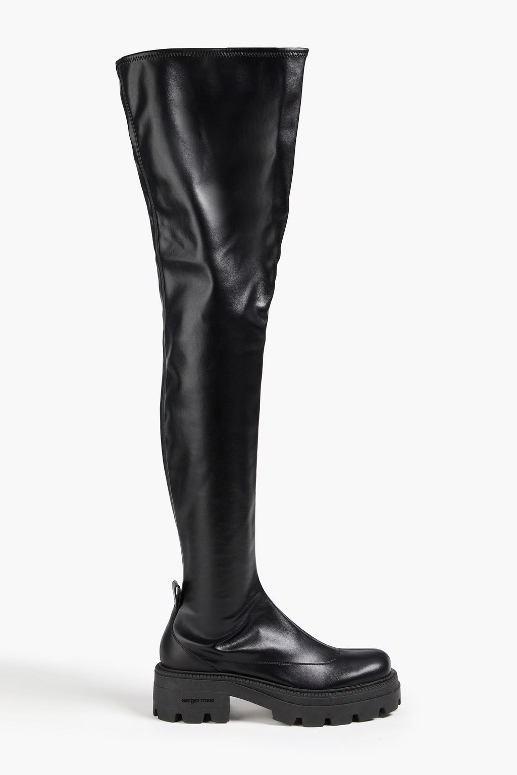 SERGIO ROSSI フェイクストレッチレザー プラットフォームサイ