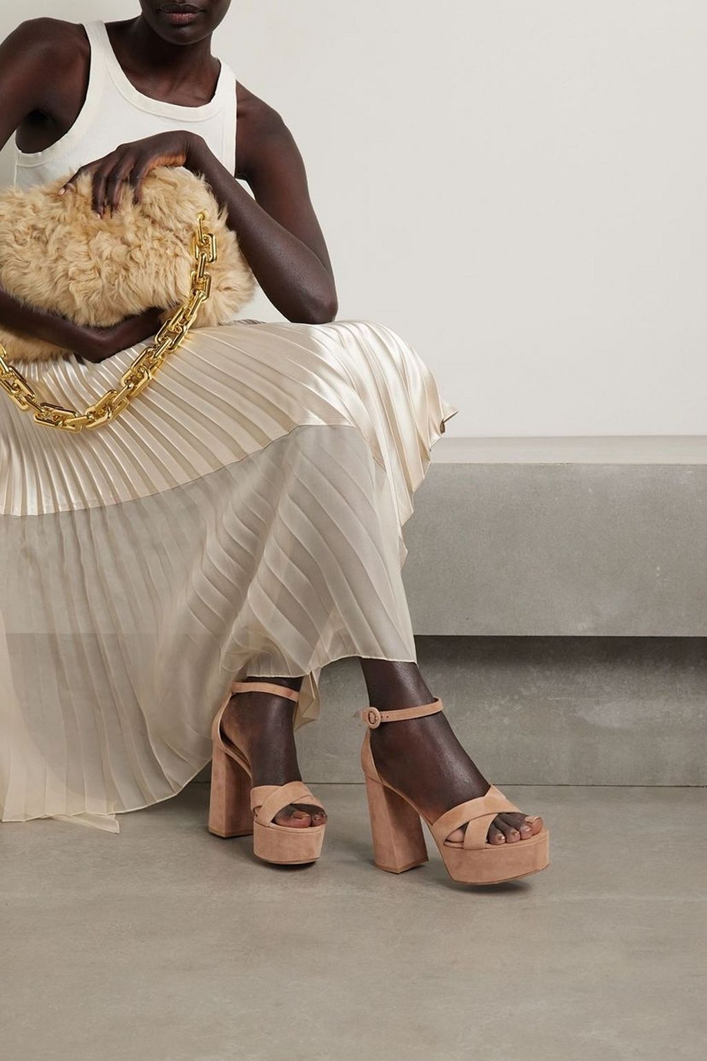 GIANVITO ROSSI Sheridan 110 suede platform sandals | THE OUTNET