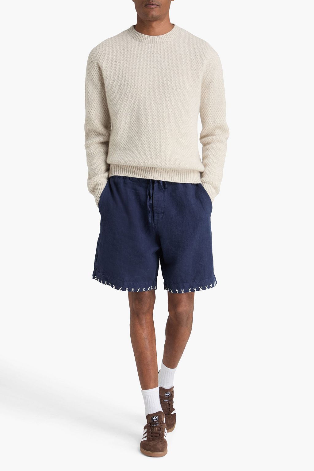 THE ELDER STATESMAN カシミヤ セーター ストライプ | THE OUTNET