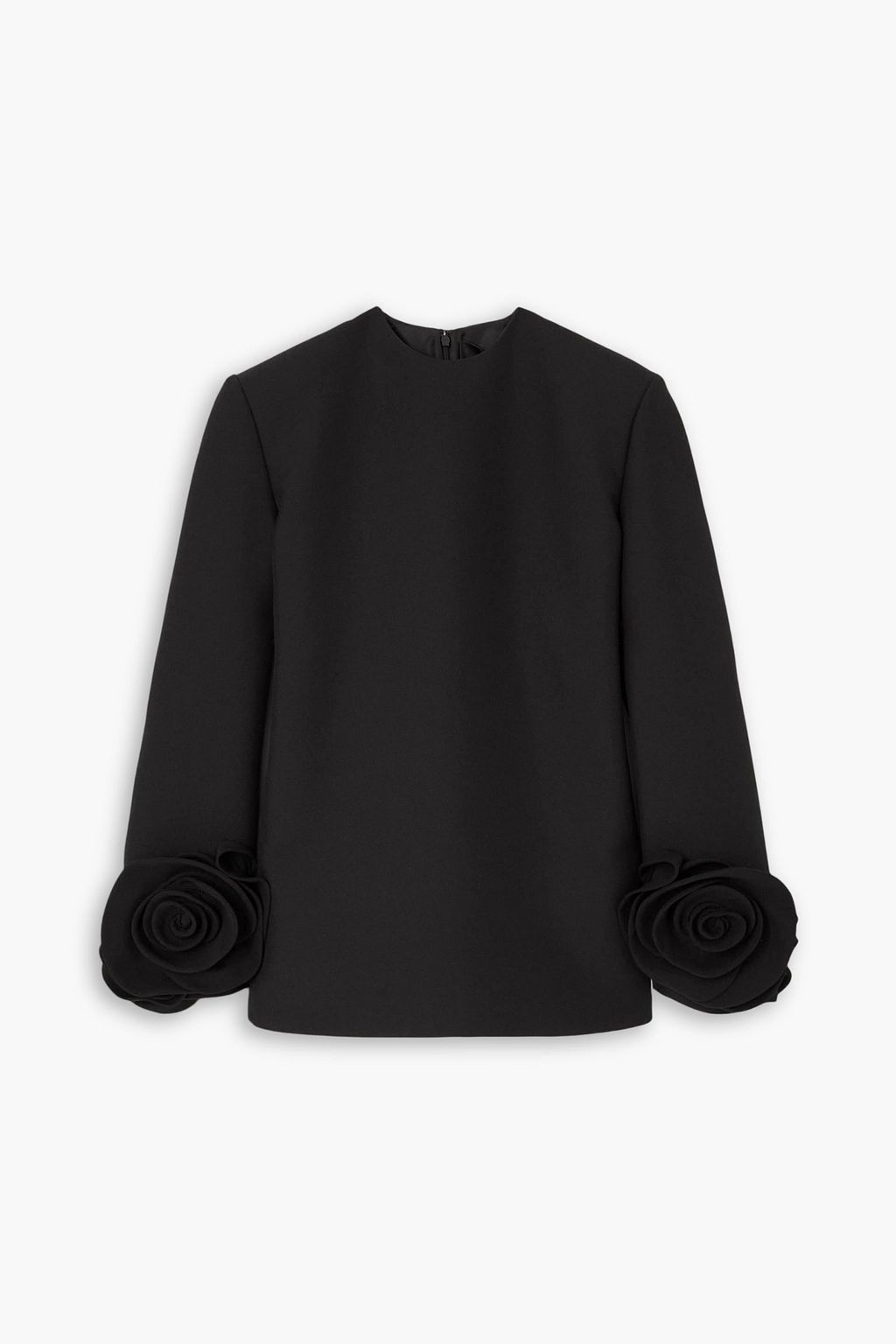 VALENTINO GARAVANI ウール&シルク混 ミニワンピース アップリケ付き