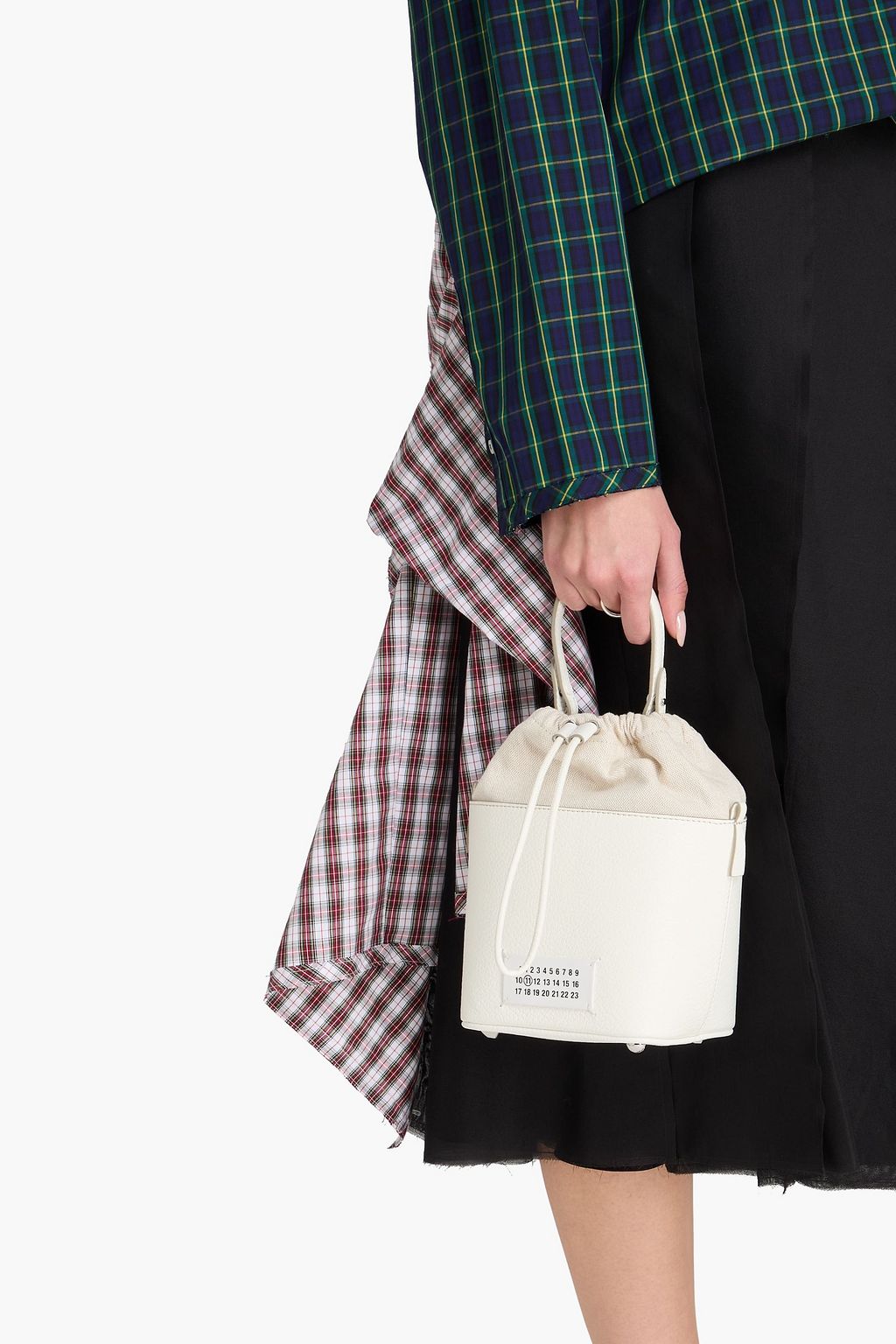 MAISON MARGIELA 5AC canvas and leather bucket bag | THE OUTNET