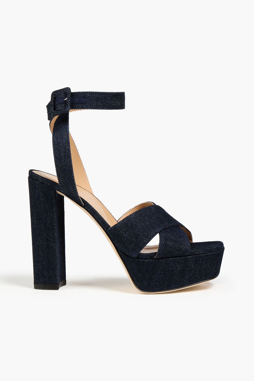 SERGIO ROSSI Denim platform sandals | THE OUTNET