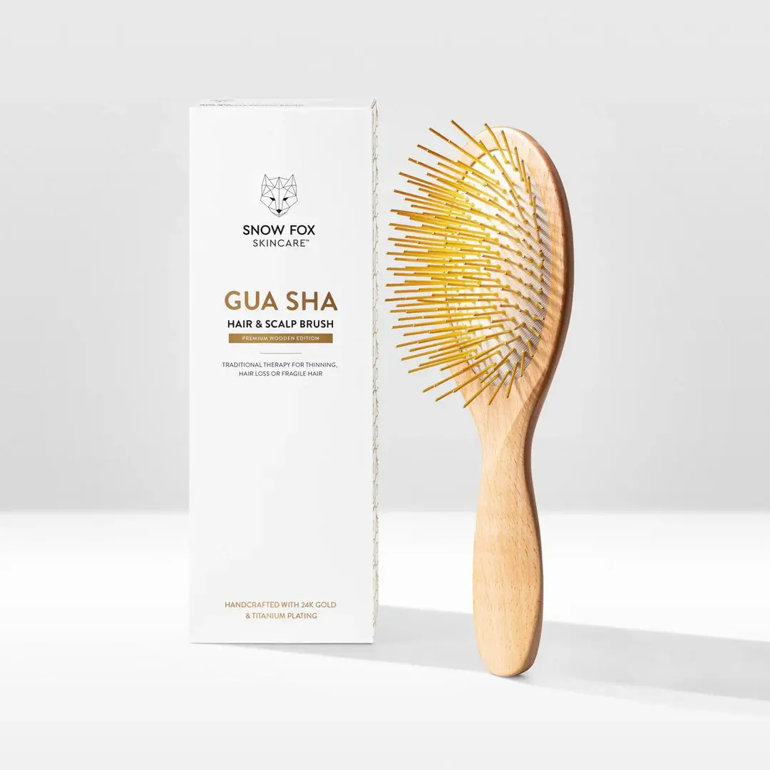 ヘアブラシ・コーム FOX Gua Sha Hair & Scalp Brush SNOW FOX GUA SHA