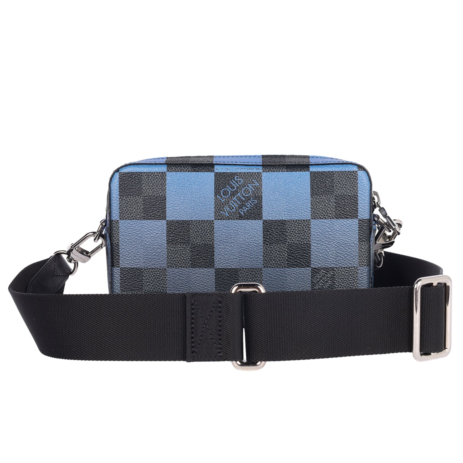 LOUIS VUITTON Giant Damier Graphite Alpha Wearable Wallet Navy