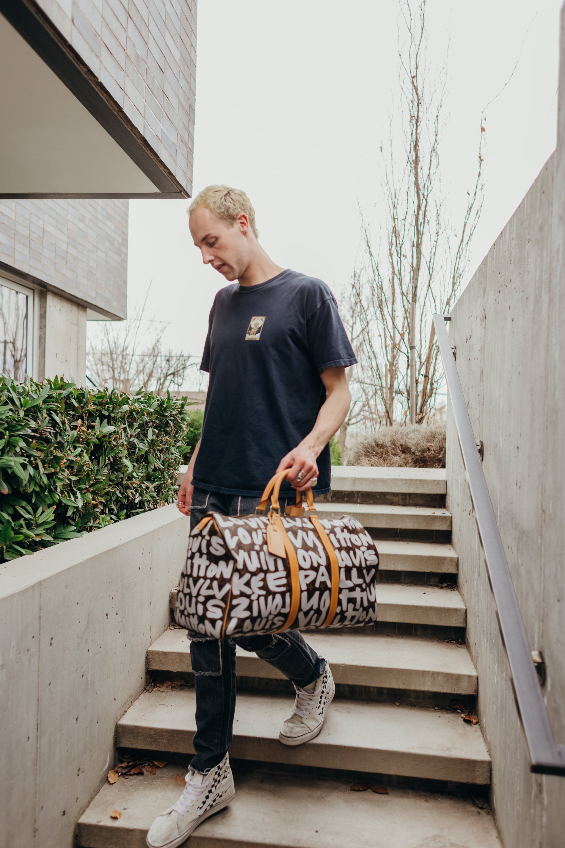 LOUIS VUITTON Stephen Sprouse Keepall 50 Duffle Bag – The Lady Bag